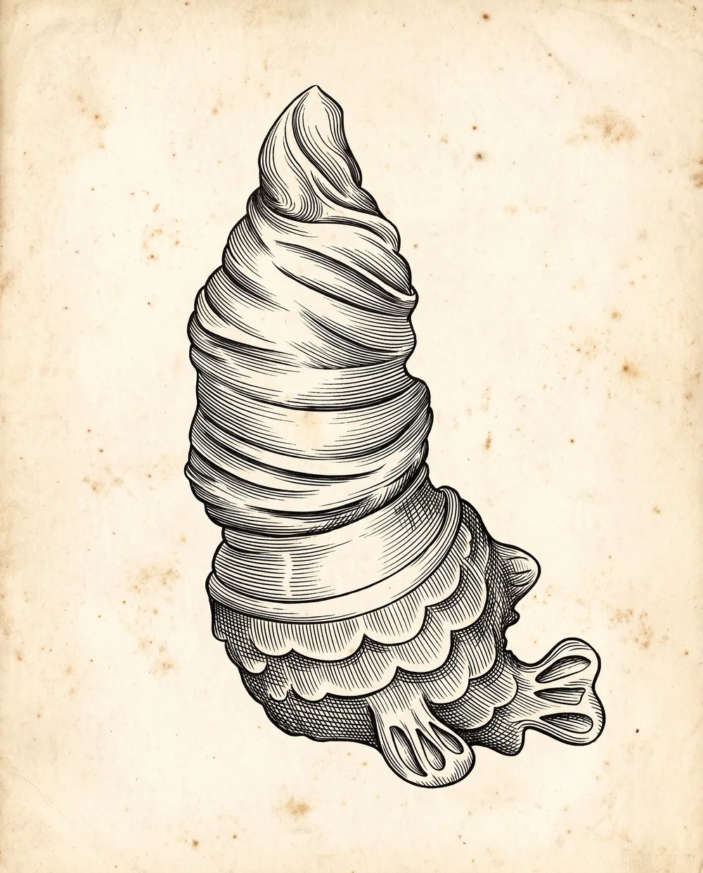An engraving in the style of an early twentieth century advertisement
